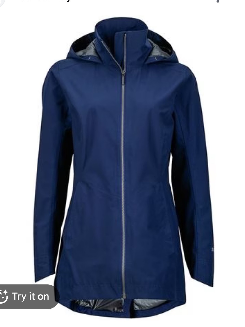 Marmot Lea Jacket Navy Hooded Trench Coat
